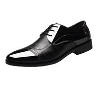 Surwin Chaussures Habillées pour Homme, Chaussures Ville à Lacets Classic en PU Cuir EU 38-48 Derby Entreprise Élégant Confortable Antidérapant pour Affaire Bureau Soirée Mariage (Noir F,40)