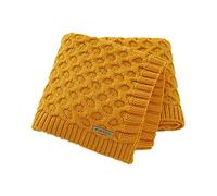 Surwin Couverture Bébé en Tricot, Couvertures Tissée de Moelleuses, Naissance Literie Bébé Chaud Hiver Gigoteuses d?emmaillotage pour Enfant Fille Garçon (80x100cm,Jaune)