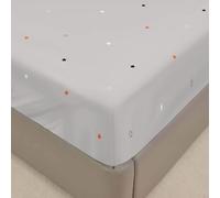 Surwin Drap Housse 120x190,Doux Draps Housses en Microfibre, Imprimé Étoile Drap-Housse avec Une Rebord Élastique pour 30cm Protection de Matelas Épais