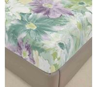 Surwin Drap Housse 140x190, Peinture Florale Imprimé Draps Housses en Microfibre, Doux Protege Matelas avec Une Rebord Élastique, Lavable Ajustable Protection Matelas avec Bonnet 30 cm