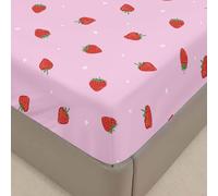 Surwin Drap Housse 90x200, Doux Draps Housses en Microfibre, Fraise Drap-Housse avec Une Rebord Élastique, Lavable Ajustable Housse Matelas avec Bonnet 30 cm