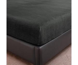 Surwin Drap Housse avec Bonnet 25 cm,Flanelle de Qualité Supérieure Draps Housses Doux,Surmatelas Ajustable,Housse Matelas, Microfibre Protege Matelas avec Une Rebord Élastique (Noir,150x200cm)