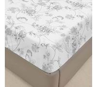 Surwin Drap Housse, Doux Draps Housses Mandalas, Lavable Ajustable Housse Matelas avec Bonnet 30 cm, Microfibre Drap-Housse avec Une Rebord Élastique (140x190cm,Fleur)