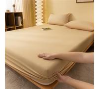Surwin Drap Housse, Draps Housses Doux, Thème de Couleur Unie Surmatelas Lavable Ajustable,Housse Matelas avec Bonnet 25 cm,Protege Matelas avec Une Rebord Élastique (Kaki,120x200cm)