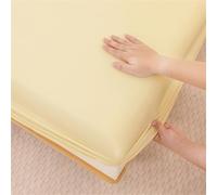 Surwin Drap Housse, Housse Matelas avec Bonnet 25 cm, Couleur Unie Simple Draps Housses Doux, Surmatelas Ajustable, Microfibre Protege Matelas avec Une Rebord Élastique (Jaune,90x200cm)