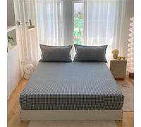 Surwin Drap Housse, Moderne et Simple Draps Housses Doux, Surmatelas Lavable Ajustable, Housse Matelas avec Bonnet 30 cm, Microfibre Protege Matelas avec Une Rebord Élastique (Noir 1,120x200cm)