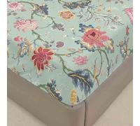 Surwin Drap Housse, Style Bohème Draps Housses Doux, Surmatelas Lavable Ajustable, Housse Matelas avec Bonnet 30 cm, Protege Matelas avec Une Rebord Élastique (Vert 1,120x190cm)
