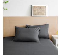 Surwin Drap Housse, Système de Couleurs Cool Doux Draps Housses, Lavable Ajustable Housse Matelas avec Bonnet 27 cm, Microfibre Drap-Housse avec Une Rebord Élastique (2xTaie d'oreiller,Gris)