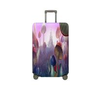 Surwin Elastique Housse de Valise Luggage Cover, Champignon de la Jungle 3D Protéger Étui avec Fermeture Éclair, Lavable Réutilisable Anti-Rayures Bagages Voyage Couvre (Modèle 6,XL (30-32 Pouces))