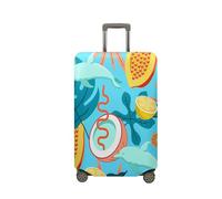 Surwin Elastique Housse de Valise Luggage Cover, Fruits Colorés Modèle 3D Protéger Étui avec Fermeture Éclair, Lavable Réutilisable Anti-Rayures Bagages Voyage Couvre (Style 1,M (22-24 Pouces))