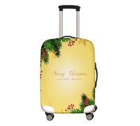 Surwin Elastique Housse de Valise Luggage Cover, Impression 3D Protéger Étui avec Fermeture Éclair, Lavable Réutilisable Anti-Rayures Bagages Voyage Couvre (Noël élégant 2,M (22-24 Pouces))