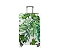 Surwin Elastique Housse de Valise Luggage Cover, Impression 3D Protéger Étui avec Fermeture Éclair, Lavable Réutilisable Anti-Rayures Bagages Voyage Couvre (Feuille de Mode 2,M (22-24 Pouces))