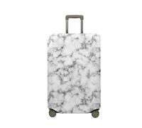 Surwin Elastique Housse de Valise Luggage Cover, Impression 3D Protéger Étui avec Fermeture Éclair, Lavable Réutilisable Anti-Rayures Bagages Voyage Couvre (Texture de marbre 2,M (22-24 Pouces))