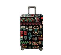 Surwin Elastique Housse de Valise Luggage Cover, Impression 3D Protéger Étui avec Fermeture Éclair, Lavable Réutilisable Anti-Rayures Bagages Voyage Couvre (Totem Exotique 6,XL (30-32 Pouces))