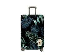 Surwin Elastique Housse de Valise Luggage Cover, Impression 3D Protéger Étui avec Fermeture Éclair, Lavable Réutilisable Anti-Rayures Bagages Voyage Couvre (Plantes Vertes 2,M (22-24 Pouces))