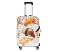 Surwin Elastique Housse de Valise Luggage Cover, Impression 3D Protéger Étui avec Fermeture Éclair, Lavable Réutilisable Anti-Rayures Bagages Voyage Couvre (modèle de Sushi 2,M (22-24 Pouces))