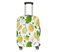 Surwin Elastique Housse de Valise Luggage Cover, Impression 3D Protéger Étui avec Fermeture Éclair, Lavable Réutilisable Anti-Rayures Bagages Voyage Couvre (Modèle Durian 2,M (22-24 Pouces))