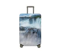Surwin Elastique Housse de Valise Luggage Cover, Impression 3D Protéger Étui avec Fermeture Éclair, Lavable Réutilisable Anti-Rayures Bagages Voyage Couvre (Motif Cascade 6,XL (30-32 Pouces))