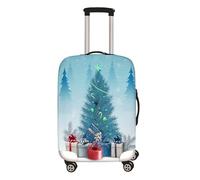 Surwin Elastique Housse de Valise Luggage Cover, Impression 3D Protéger Étui avec Fermeture Éclair, Réutilisable Anti-Rayures Bagages Voyage Couvre (Modèle d'arbre de Noël 6,XL (30-32 Pouces))