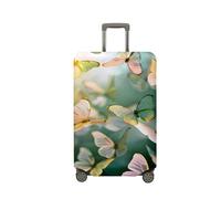 Surwin Elastique Housse de Valise Luggage Cover, Imprimé Papillon Protéger Étui avec Fermeture Éclair, Réutilisable Anti-rayures Bagages Voyage Couvre (Papillon 2,M (22-24 pouces))