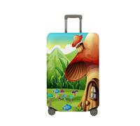Surwin Elastique Housse de Valise Luggage Cover, Motif de Champignon Protéger Étui avec Fermeture Éclair, Lavable Réutilisable Anti-rayures Bagages Voyage Couvre (Style 6,XL (30-32 pouces))