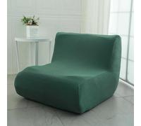 Surwin Housse de Canapé 1 Place, Housse de Canapé Extensible Housse de Canapé sans Accoudoirs Universelle Housse de Clic Clac for Canapés Paresseux Poufs (Plaid Vert Sauge)