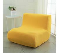 Surwin Housse de Canapé 1 Place, Housse de Canapé Extensible Housse de Canapé sans Accoudoirs Universelle Housse de Clic Clac for Canapés Paresseux Poufs (Plaid Jaune)