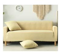 Surwin Housse de Canapé Extensible 1/2/3/4 Places Couleur Unie Stretch Revêtement de Canapé avec Accoudoirs Protecteur de Canapé Housse de Fauteuil (3 Places - 190-230cm,Beige)