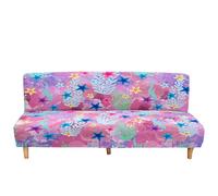 Surwin Housse de Clic Clac élastique Canapé 2/3 Places, 3D Étoile de Mer Housse de Canapé sans Accoudoir Couverture de Canapé-lit Pliant Universel Couvert Protecteur (Violet,S:120-150cm)