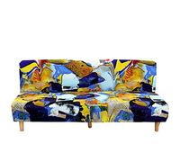 Surwin Housse de Clic Clac élastique Canapé 2/3 Places, 3D Graffiti Housse de Canapé sans Accoudoir Couverture de Canapé-lit Universel Canapé Pliant Protecteur (Peinture à l'huile 3,M160-190cm)