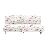 Surwin Housse de Clic Clac élastique Canapé 2/3 Places, Fleur Housse de Canapé sans Accoudoir Couverture de Canapé-lit Universel Tout Couvert Canapé Pliant Protecteur (Fleur,L:190-230cm)