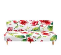 Surwin Housse de Clic Clac élastique Canapé 2/3 Places, Fleurs Botaniques 3D Housse de Canapé sans Accoudoir Couverture de Canapé-lit Pliant Universel Couvert Protecteur (Modèle 8,L:190-230cm)