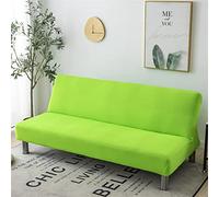 Surwin Housse de Clic Clac élastique Canapé 2/3 Places, Housse de Canapé sans Accoudoir Couverture de Canapé-lit Universel Tout Couvert Canapé Pliant Protecteur, 20 Couleurs (155-190cm,Vert Herbe)
