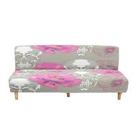 Surwin Housse de Clic Clac élastique Canapé 2/3 Places, Impression 3D de Crâne Housse de Canapé sans Accoudoir Couverture de Canapé-lit Pliant Universel Couvert Protecteur (Modèle 5,S:120-150cm)