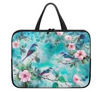 Surwin Housse Ordinateur avec Poignée, Motif Oiseau 3D Housse Ordinateur Portable Imperméable Housse pour Ordinateur avec Fermeture Éclair, Sac de Transport Pc (17 Pouces,Oiseau Bleu)