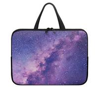 Surwin Housse Ordinateur avec Poignée, Motif Planète 3D Housse Ordinateur Portable Imperméable Housse pour Ordinateur avec Fermeture Éclair, Sac de Transport Pc (17 Pouces,Ciel étoilé)
