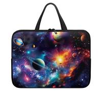 Surwin Housse Ordinateur avec Poignée, Motif Planète 3D Housse Ordinateur Portable Imperméable Housse pour Ordinateur avec Fermeture Éclair, Sac de Transport Pc (17 Pouces,Espace)