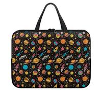 Surwin Housse Ordinateur avec Poignée, Motif Planète 3D Housse Ordinateur Portable Imperméable Housse pour Ordinateur avec Fermeture Éclair, Sac de Transport Pc (17 Pouces,Dessin animé)