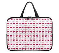 Surwin Housse pour Ordinateur Portable, Motif Coeur d'amour Housse Ordinateur Portable Imperméable avec Poignée et Fermeture Éclair Housse de Protection Ordinateur (17 Pouces,Coeur d'amour Rose)