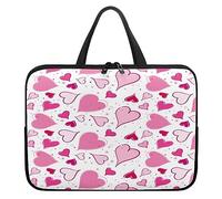 Surwin Housse pour Ordinateur Portable, Motif Coeur d'amour Housse Ordinateur Portable Imperméable avec Poignée et Fermeture Éclair Housse de Protection Ordinateur (17 Pouces,Dessin animé)