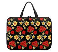 Surwin Housse pour Ordinateur Portable, Motif Fleurs Housse Imperméable Ordinateur Portable Housse de Protection Ordinateur avec Poignée et Fermeture Éclair (10 Pouces,Pluméria)