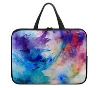 Surwin Housse pour Ordinateur Portable, Style Encre éclaboussante Housse Imperméable Ordinateur Portable Sacoche Laptop avec Poignée et Fermeture Éclair (Aquarelle,10 Pouces)