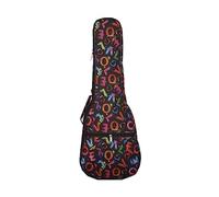 Surwin Housse pour Ukulélé Etui Sac Ukulélé Rembourré avec Bretelles Réglables, Fermeture à Glissière, Sac pour Ukulélé 21 23 26 Pouces, pour Soprano/Concert (noir,21 pouces)