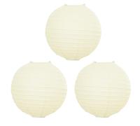 Surwin Lanternes Papier Chinois, Lanternes en Papier à Suspendues, Boule Ronde Abat-Jour, Lanterne Decorative pour Intérieurs Extérieurs Mariages Anniversaires Fêtes et Événements (40CM,Beige)