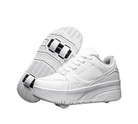 Surwin Mode Chaussures Adolescent/Enfant, Roller Retractable Détachable, Blanc 29-40 EU
