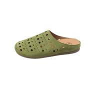Surwin Mode Évidé Mules et Sabots Femme, Chaussons Mules Femme Été Pantoufles Sabot Respirant Antidérapant Sandales Été Confortable Chaussure de Tous Les Jours pour Intérieur Extérieur (Vert,40)