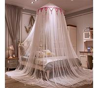 Surwin Moustiquaire de Lit, Universelle Grand Moustiquaire pour Lit Moustiquaire de lit en Forme de dôme Moustiquaire Lit pour Lit Simple Double King Size Enfant Adulte (boule rose)