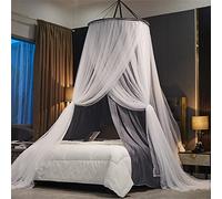 Surwin Moustiquaire de Lit, Universelle Grand Moustiquaire pour Lit Moustiquaire de lit en Forme de dôme Moustiquaire Lit pour Lit Simple Double King Size Enfant Adulte (gris)
