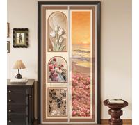 Surwin Moustiquaire Porte Fenetre Magnetique (Rétro ethnique 5,W100xL220cm)
