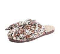 Surwin Mules et Sabots Femme, Chaussons Femme Été Pantoufles Sabot Antidérapant Sandales Chaussures de Style de Fleur de Tous Les Jours pour Intérieur Extérieur (Fleurs Rouges,37)